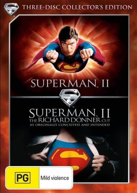 Superman II /Superman 2 R D Cut (DVD, 2006, 3-Disc Set) RARE Region 4-NEW+SEALED