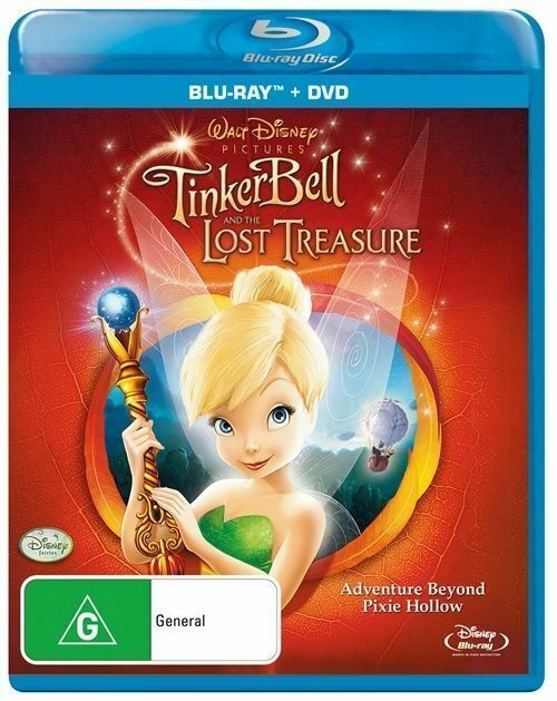 TINKER BELL & THE LOST TREASURE (BLU-RAY + DVD, 2009) Region B -NEW+SEALED