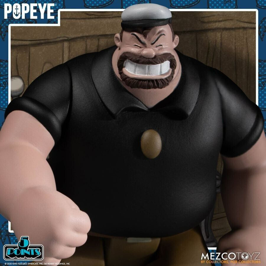 Popeye - 5 Points Deluxe Boxed Set MEZ18060-Mezco Toyz - NEW