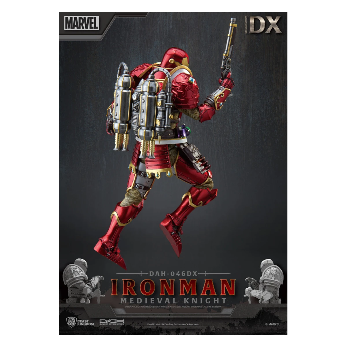 Beast Kingdom Dynamic Action Heroes Medieval Knight Iron Man Deluxe Version PRE-