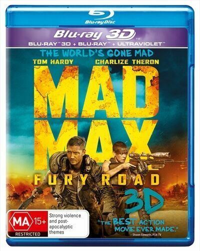 Mad Max FURY ROAD : (Blu-Ray 3D,2015)  : NEW+SEALED