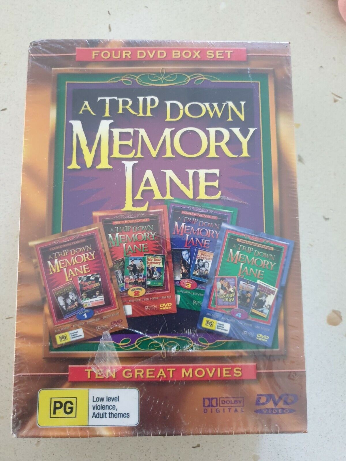 A TRIP DOWN MEMORY LANE (FOUR DVD BOXSET) TEN GREAT MOVIES NEW+SEALED