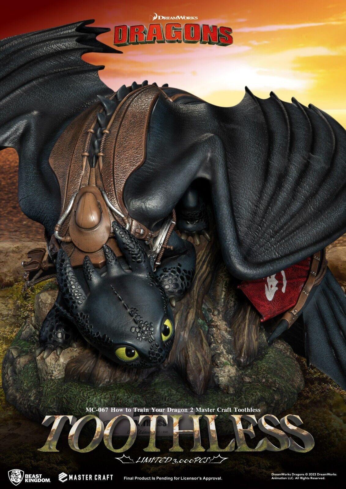 Beast Kingdom Master Craft How to Train Your Dragon Toothless - Pre-Order 2024