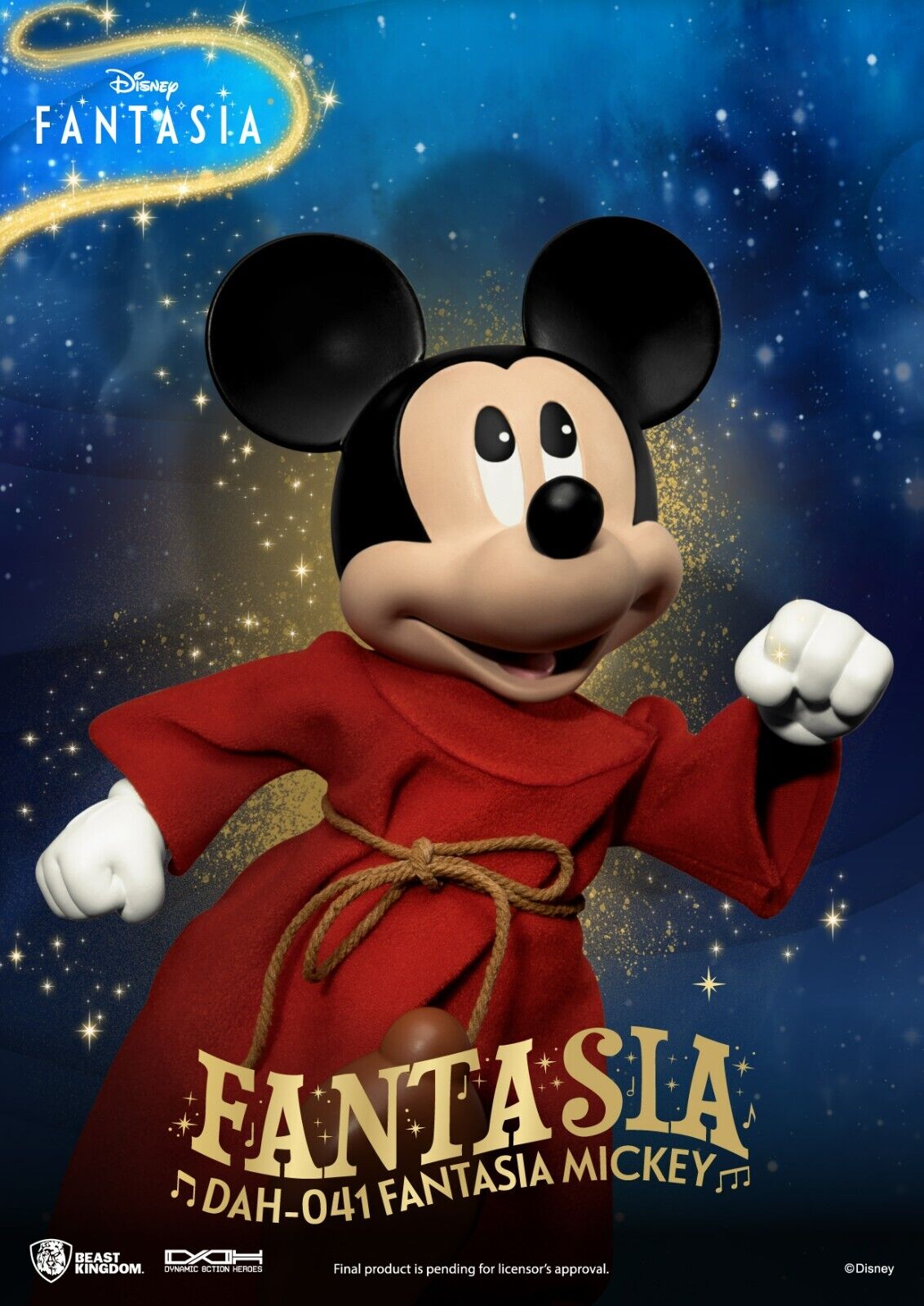 Beast Kingdom Dynamic Action Heroes Mickey Mouse Fantasia - NEW