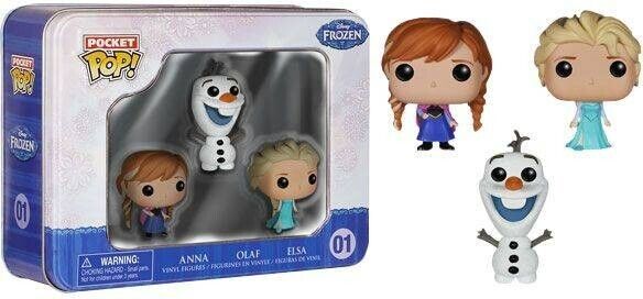 Frozen - Elsa, Anna and Olaf Pocket Pop 3-Pack Tin collectors edition - NEW