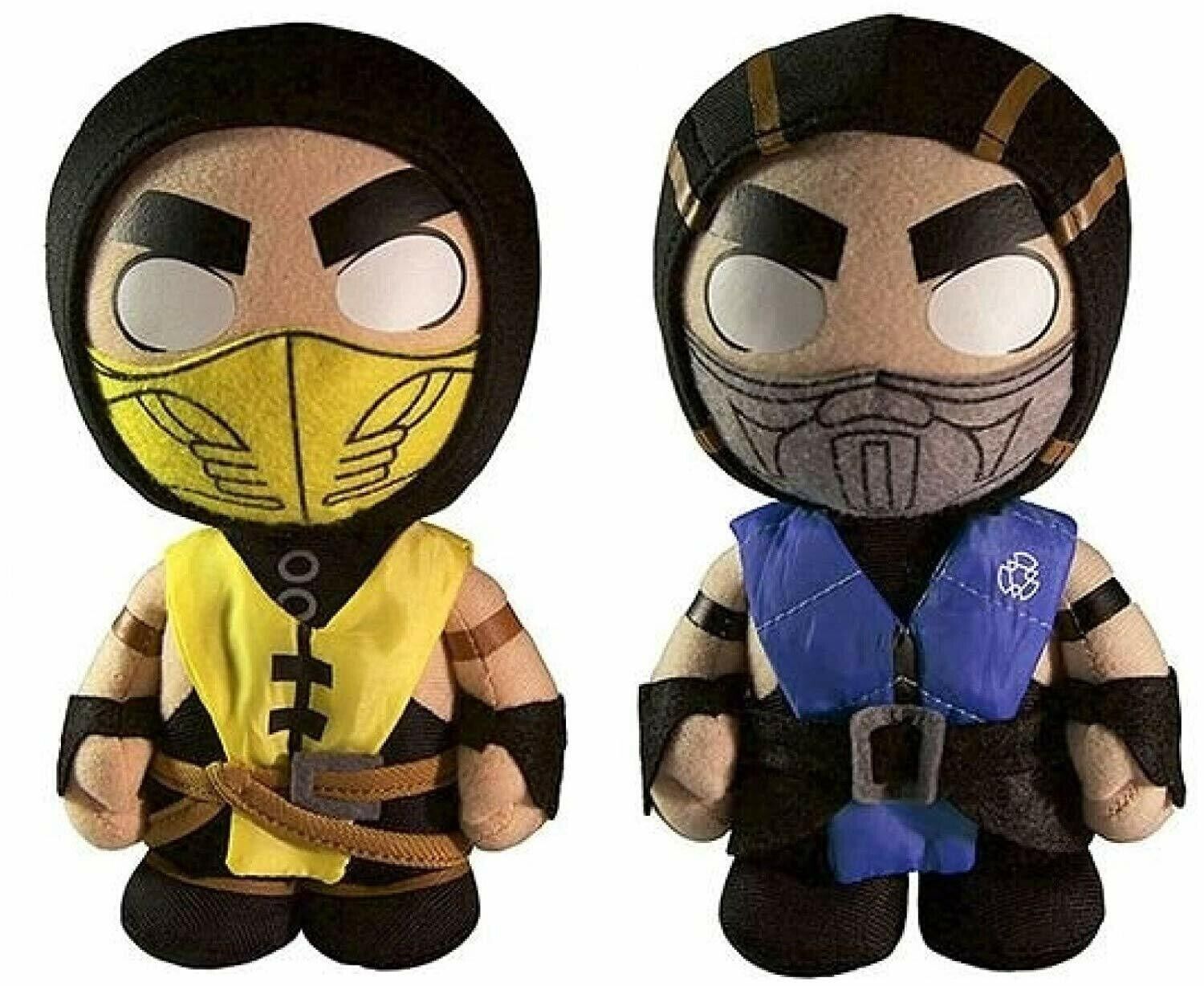 Mortal Kombat X - Scorpion & Sub-Zero 8- Plush Set (2) by Mezco - NEW