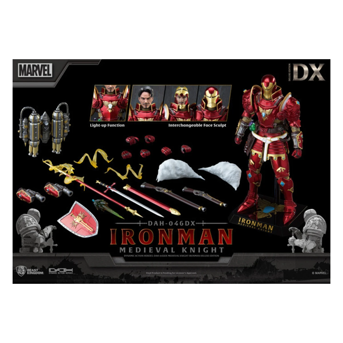 Beast Kingdom Dynamic Action Heroes Medieval Knight Iron Man Deluxe Version PRE-