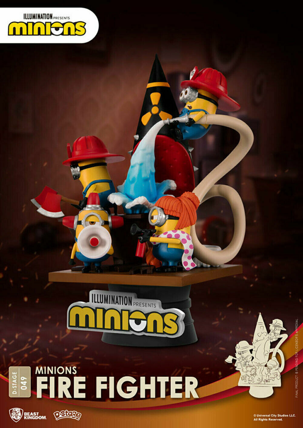 Beast Kingdom D-Stage Minions Fire Fighter NEW