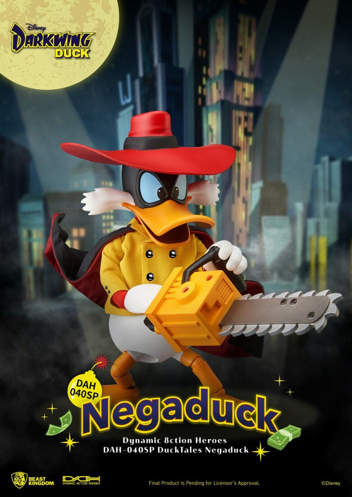 Beast Kingdom Dynamic Action Heroes Ducktales Negaduck - 16.5CM - NEW