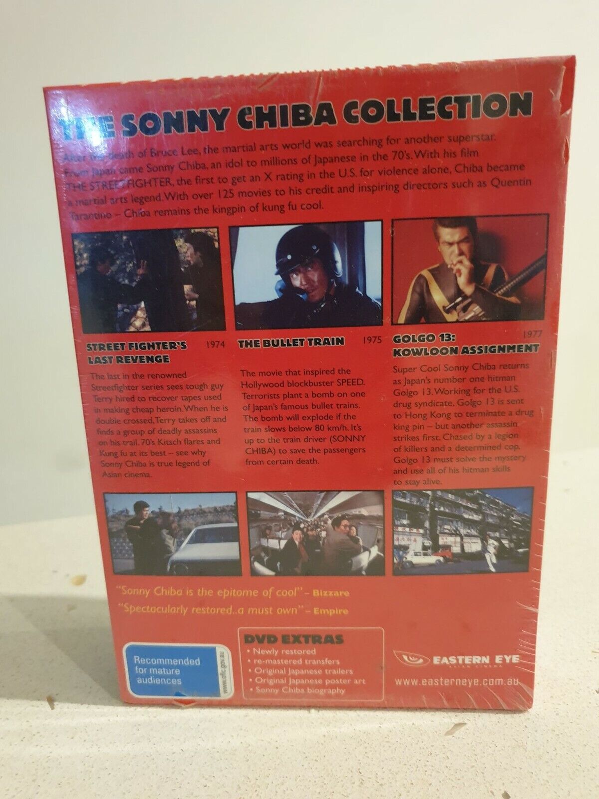 The Sonny Chiba Collection : Triple Pack  -(DVD,2005) Region4 RARE - NEW+SEALED 