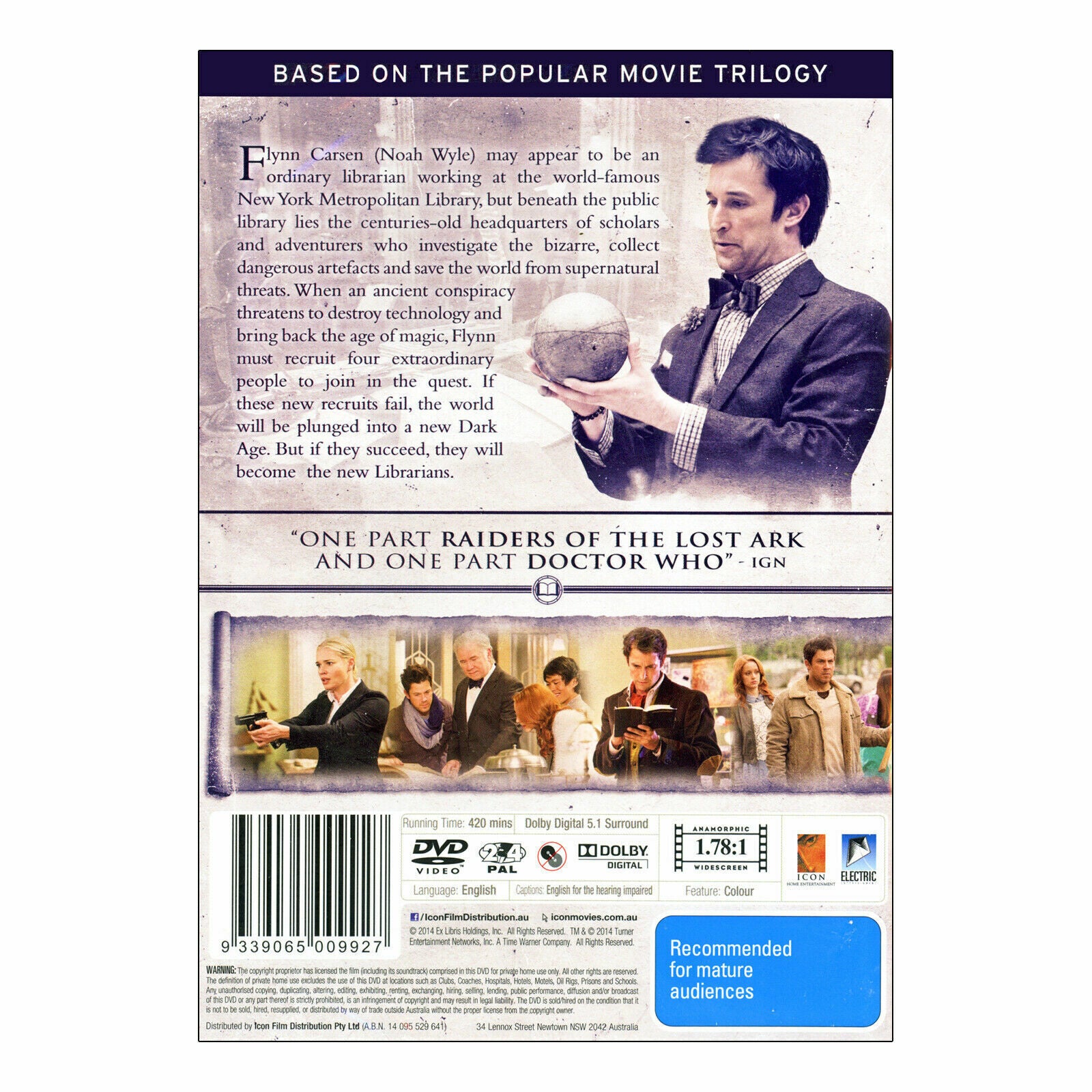 The Librarians: Season 1 DVD (3 Disc Set) Region 4 - Noah Wyle - NEW+SEALED 