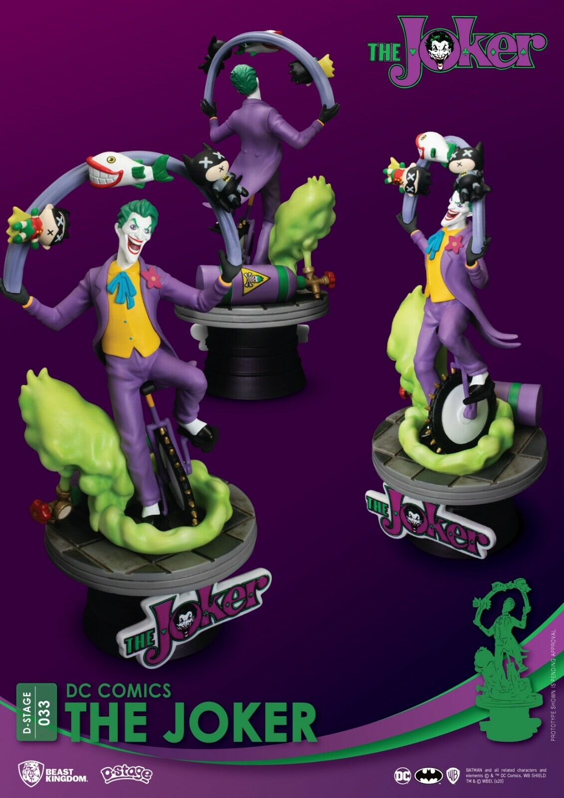 Beast Kingdoms D-Stage DC Comics Joker Statue 15-16CM - NEW