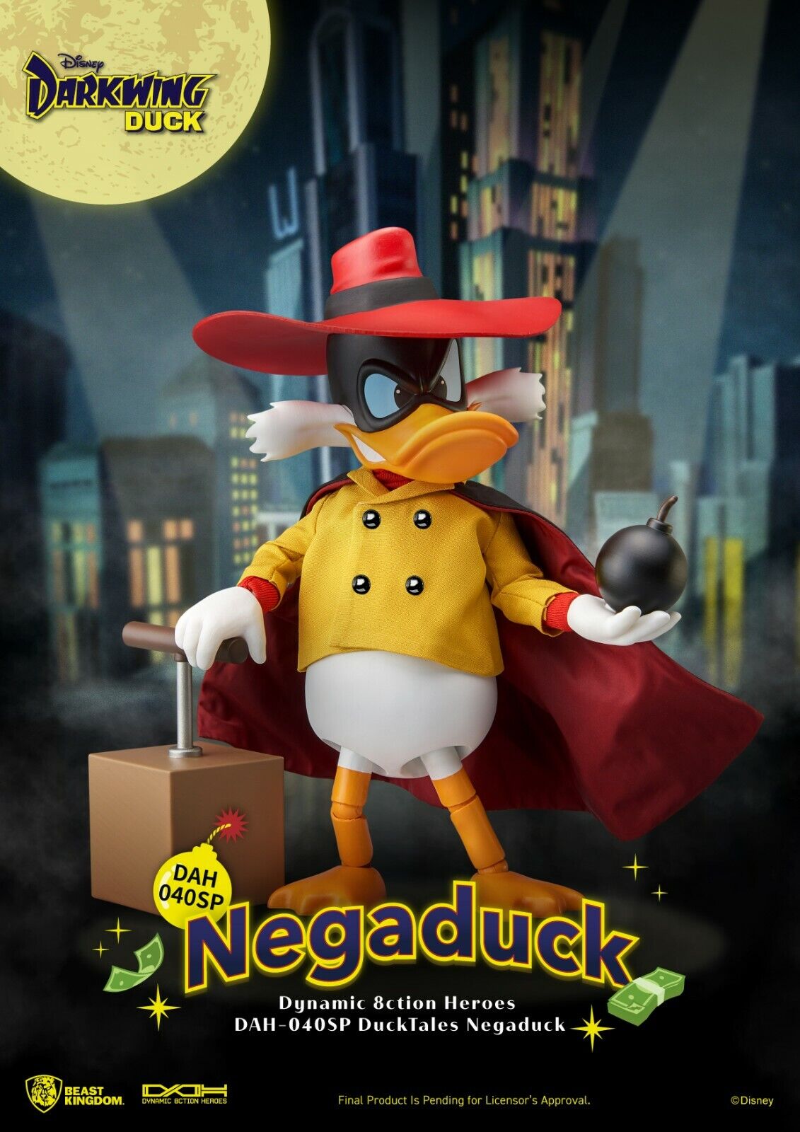 Beast Kingdom Dynamic Action Heroes Ducktales Negaduck - 16.5CM - NEW