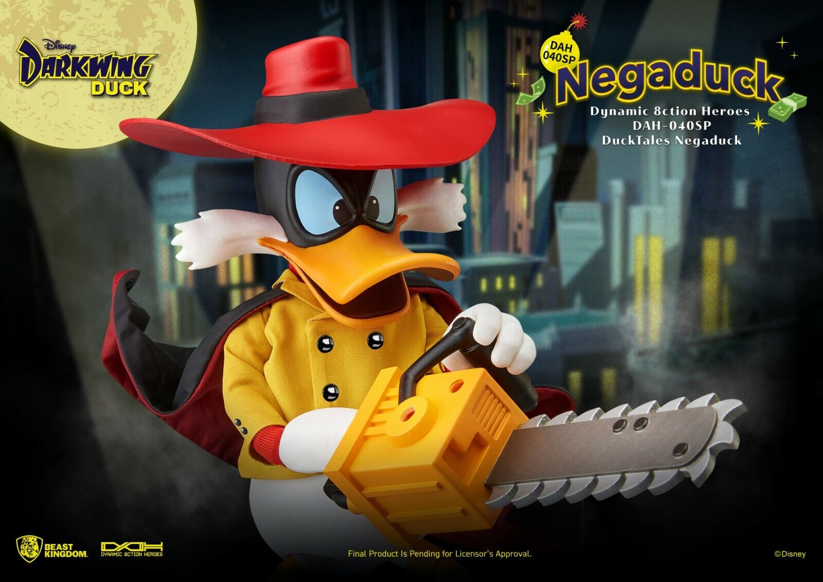 Beast Kingdom Dynamic Action Heroes Ducktales Negaduck - 16.5CM - NEW