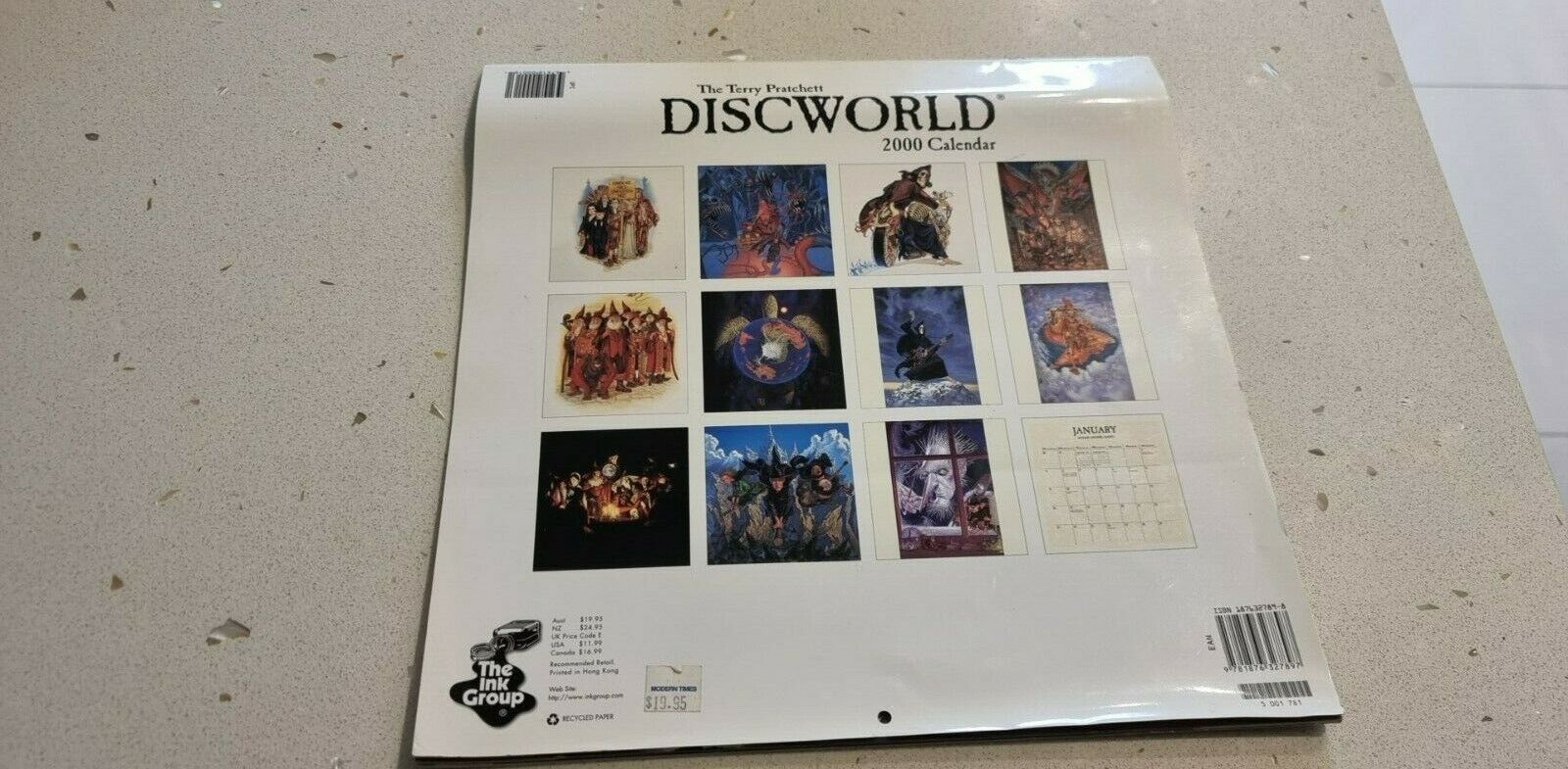 The Terry Pratchett 2000 Discworld Calendar: Collector’s Edition NEW NOT SEALED 