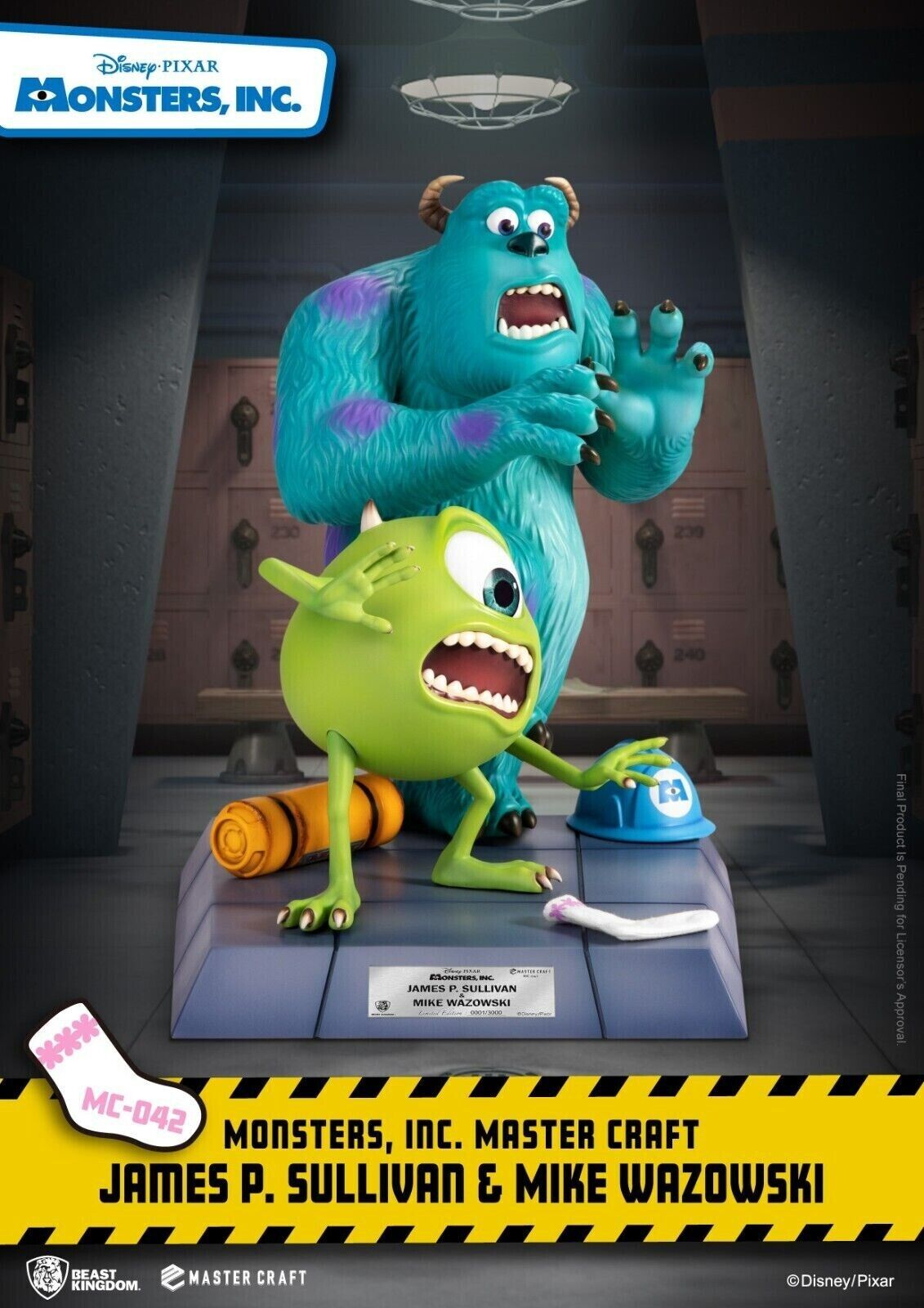 Beast Kingdom Master Craft Monsters Inc James P Sullivan & Mike Wazowski 3000 WW