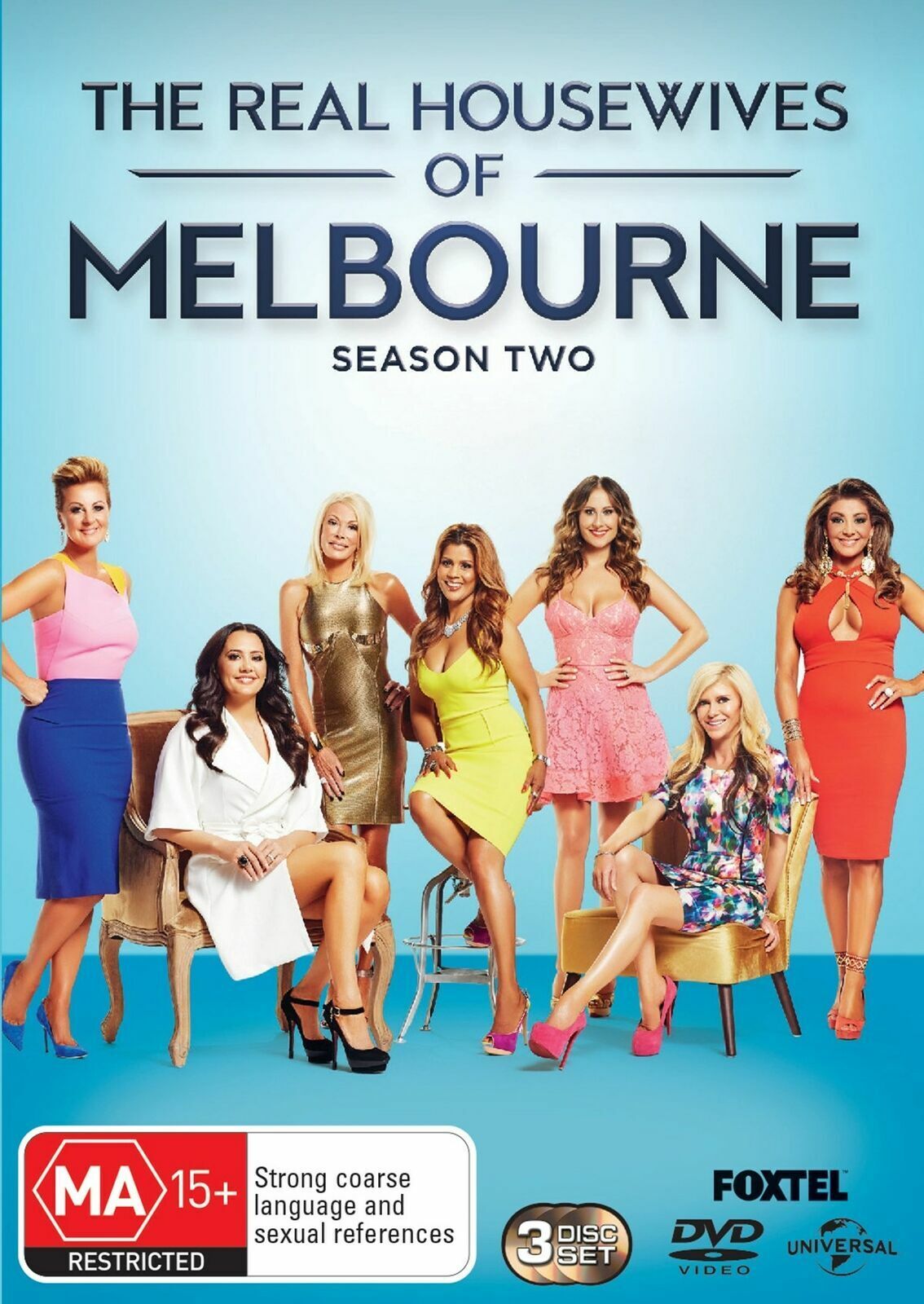 The Real Housewives of Melbourne Season 2 (DVD,3 Disc Set)  Region 4 NEW+SEALED 