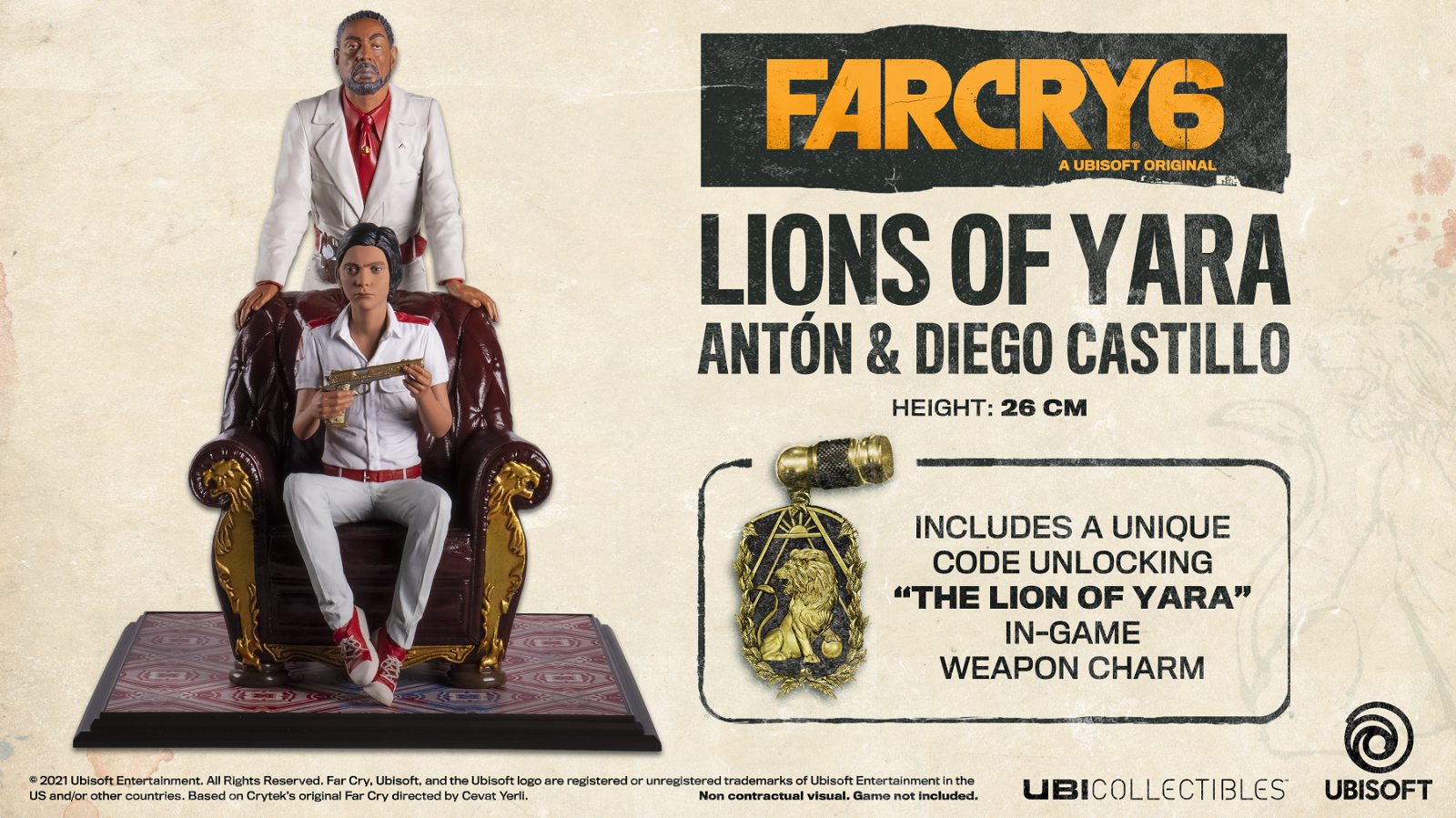 Far Cry 6 Game Anton & Diego Castillo-Lions of Yara 26cm Figurine - Brand NEW