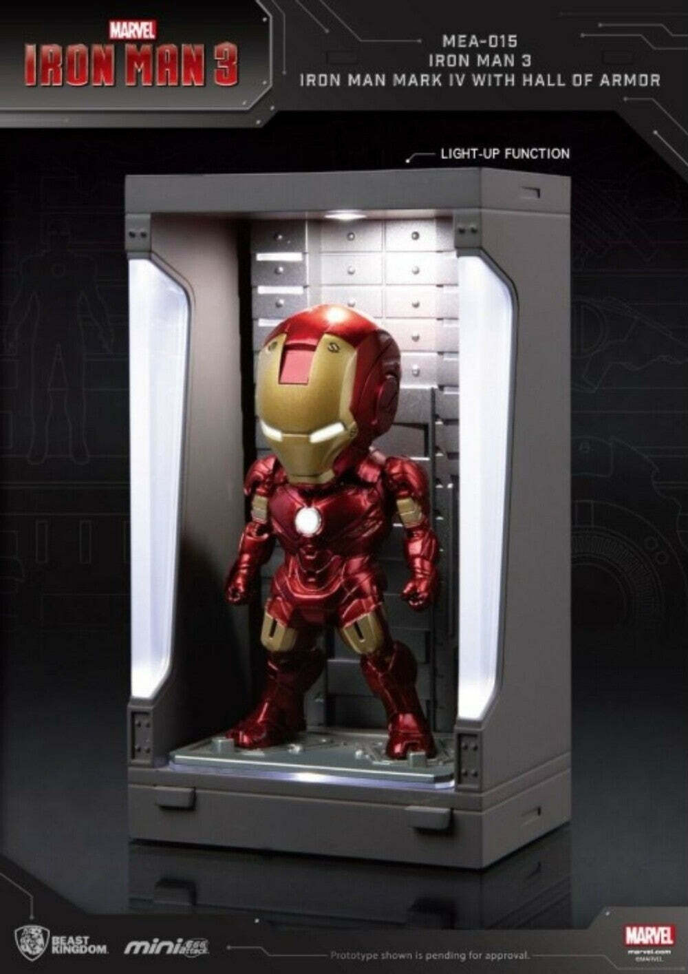 Beast Kingdom Figurine Mini Egg Attack Iron Man 3 Mark IV with Hall of Armor NEW