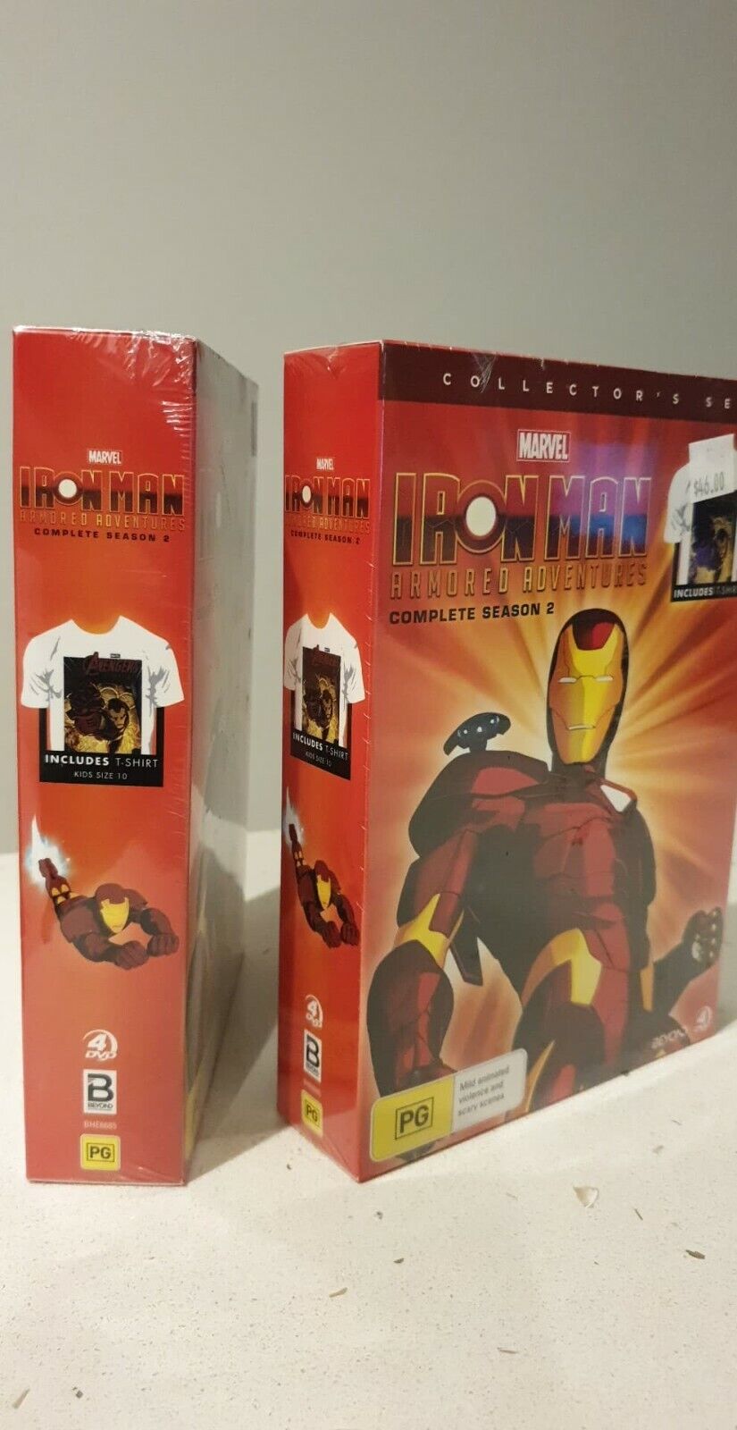 Iron Man Armored Adventures :Season 2 (DVD, 2013,4-Disc Set) T-Shirt -NEW+SEALED