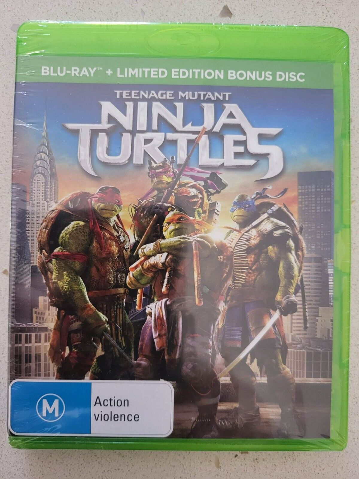 Teenage Mutant Ninja Turtles (Blu-ray, Bonus Disc  2015) Region B - NEW+SEALED