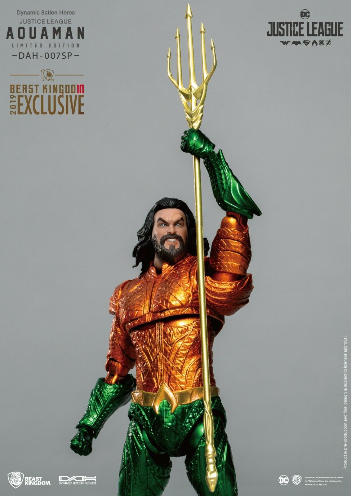 Beast Kingdom Dynamic Action Heroes Justice League Aquaman Limited Edition - NEW