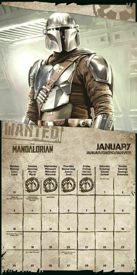 2022 Star Wars The Mandalorian Square Wall Calendar by Impact Merch I22174