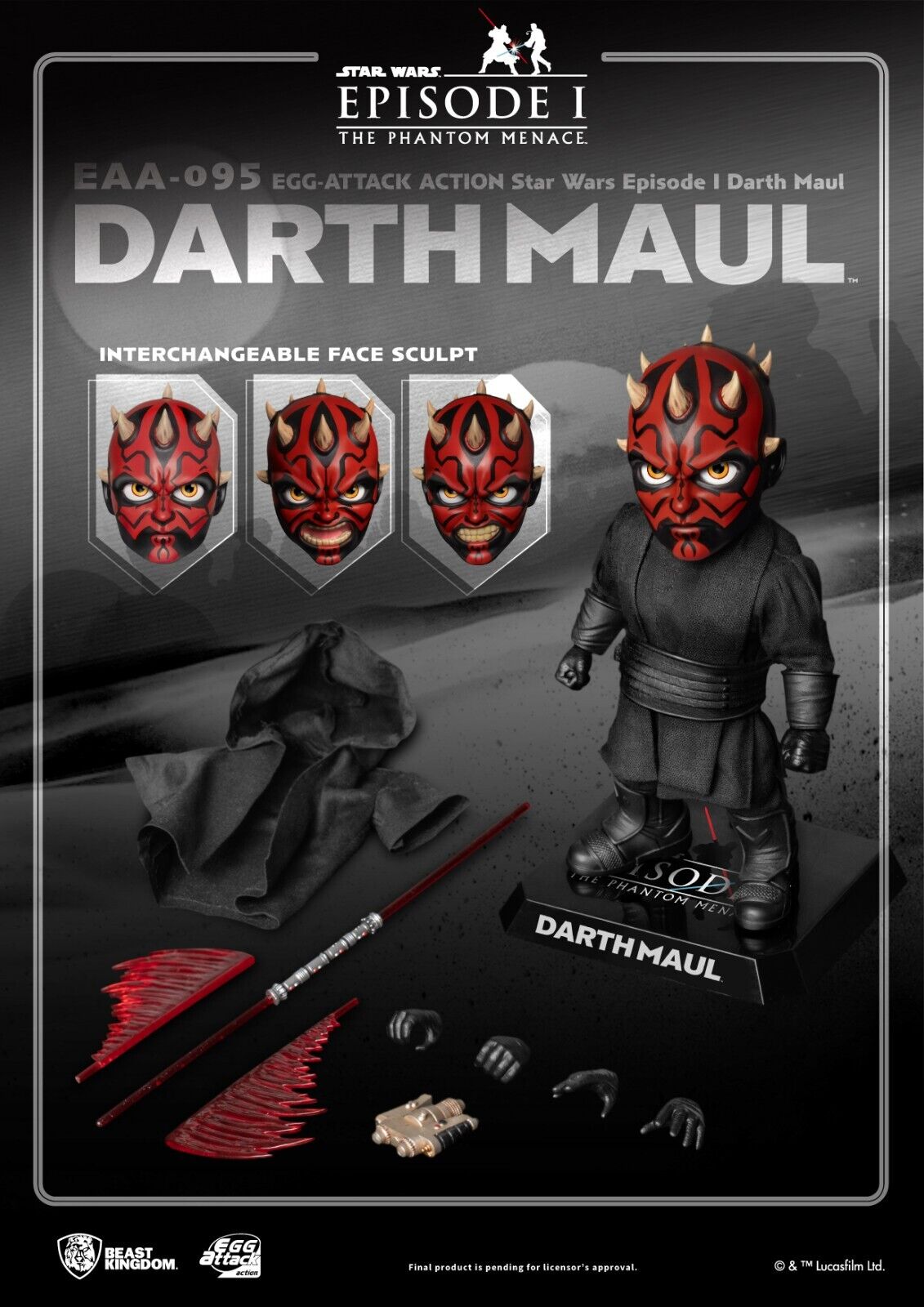 BEAST KINGDOM EGG ATTACK STAR WARS EPISODE 1 EAA-095 DARTH MAUL 6