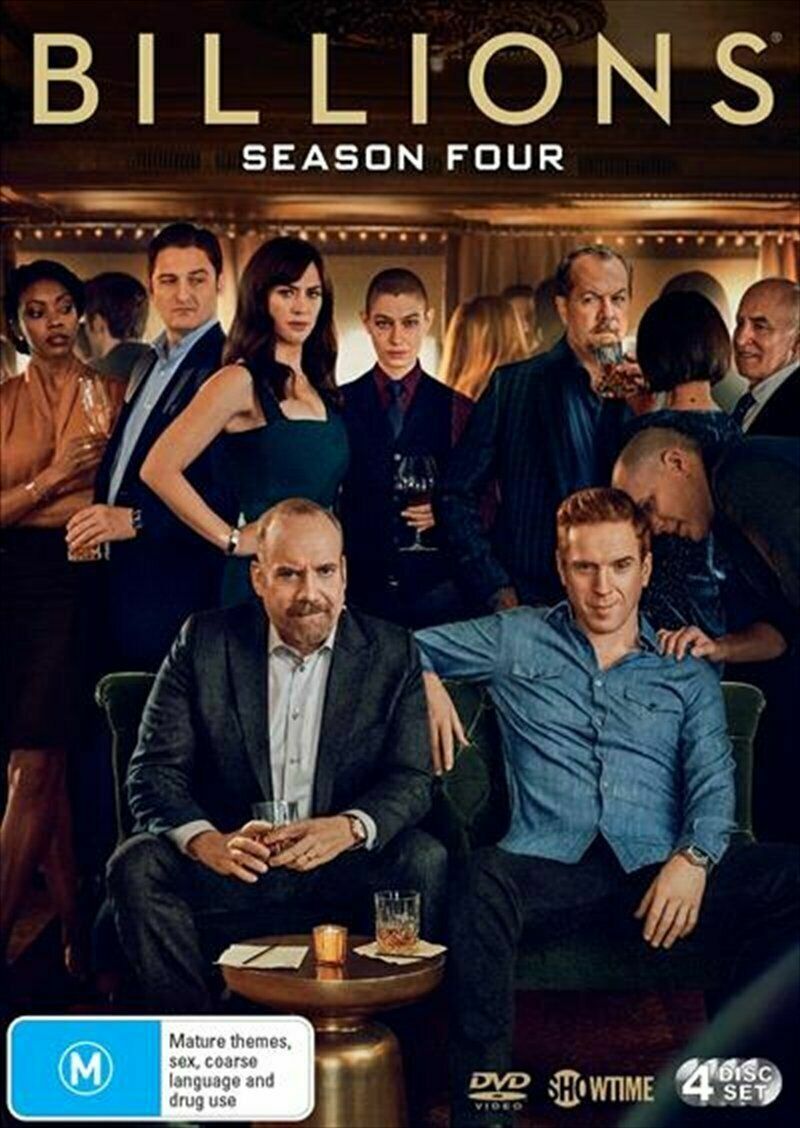 Billions - Season 4 (4 Disc Set - DVD,2019) Region 4 - NEW+SEALED