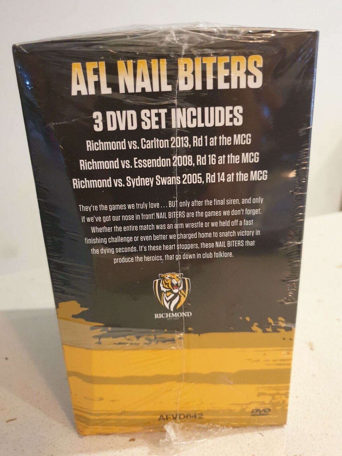 AFL NAIL BITERS 3 NAIL BITING GAMES PLUS BONUS Stress Toy (3 Disc Set DVD) NEW+S