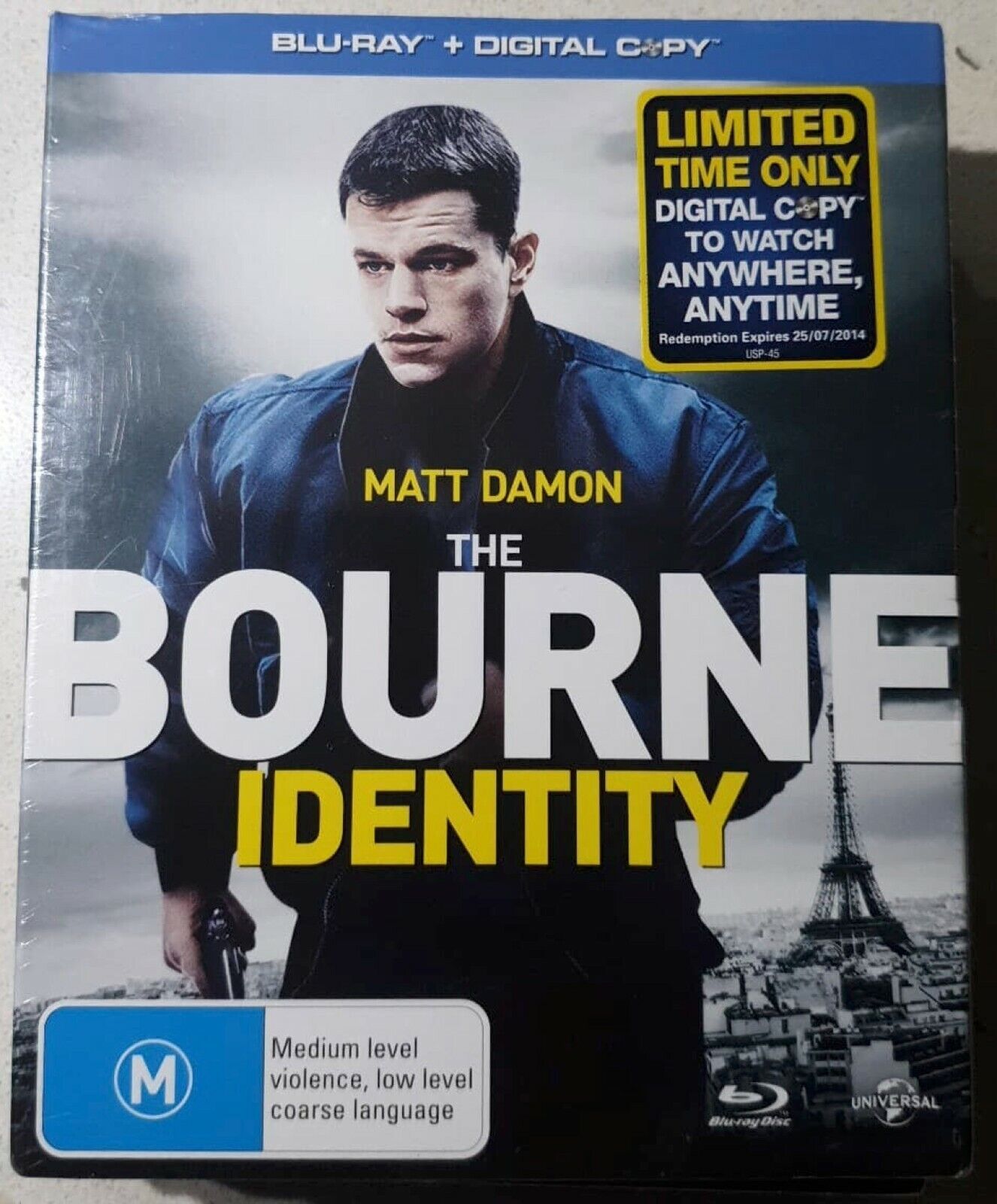 BLU-RAY BOURNE IDENTITY, THE + Digital Copy NEW+SEALED  Region B 