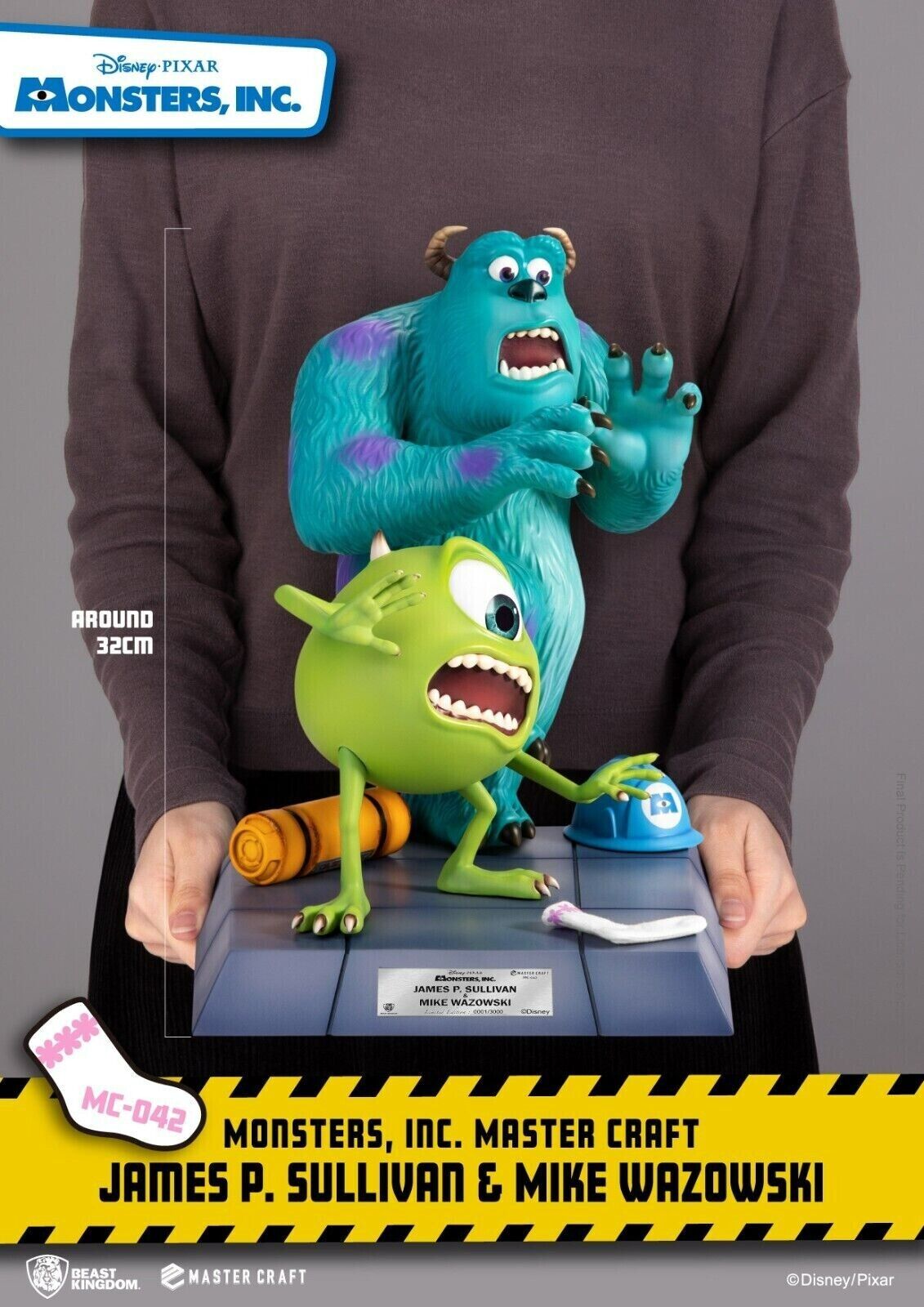 Beast Kingdom Master Craft Monsters Inc James P Sullivan & Mike Wazowski 3000 WW