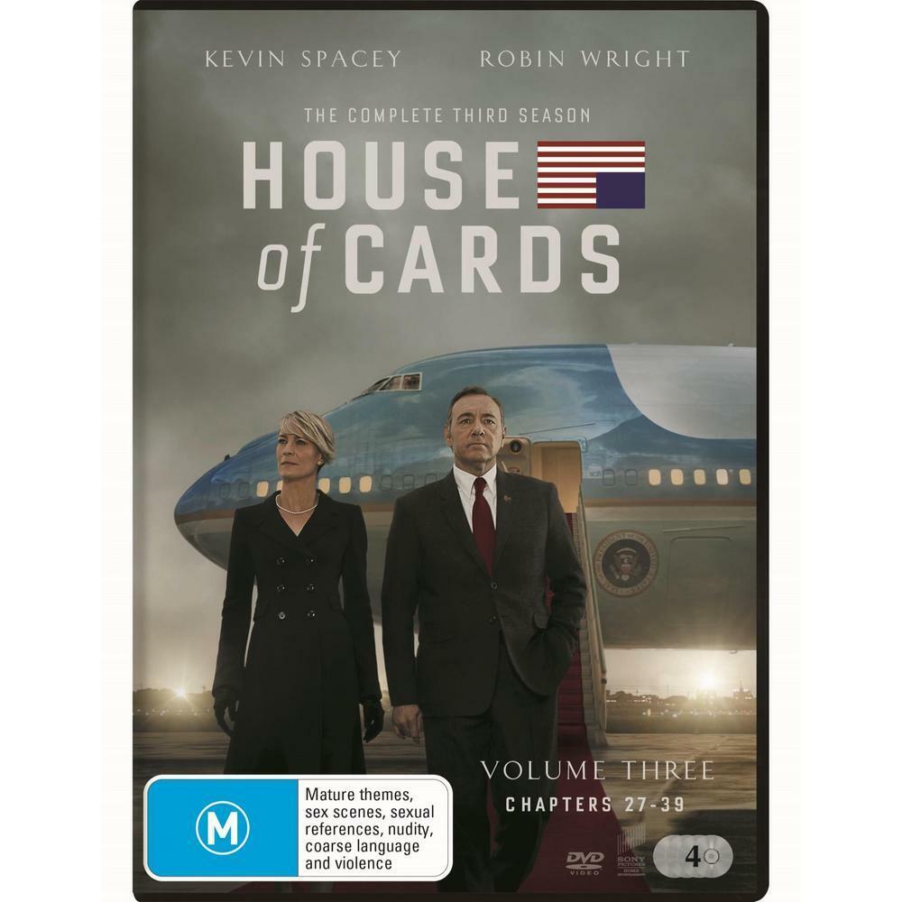 House of Cards The Season 3 (DVD, 4 Disc Set)  Region 4 NEW+SEALED 