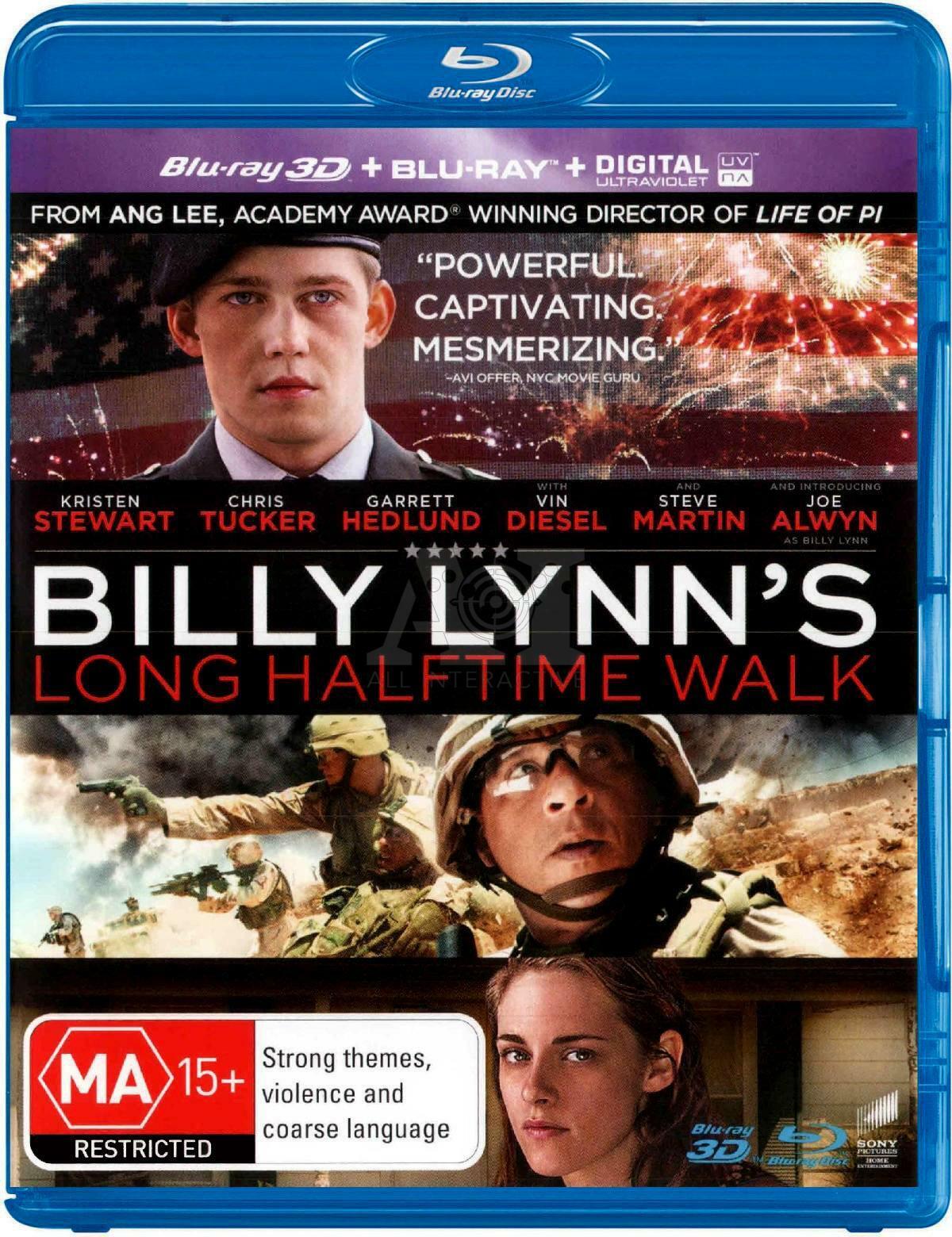 Billy Lynn's Long Halftime Walk | 3D+2D Blu-ray, 2016+ Digital UV) NEW+SEALED