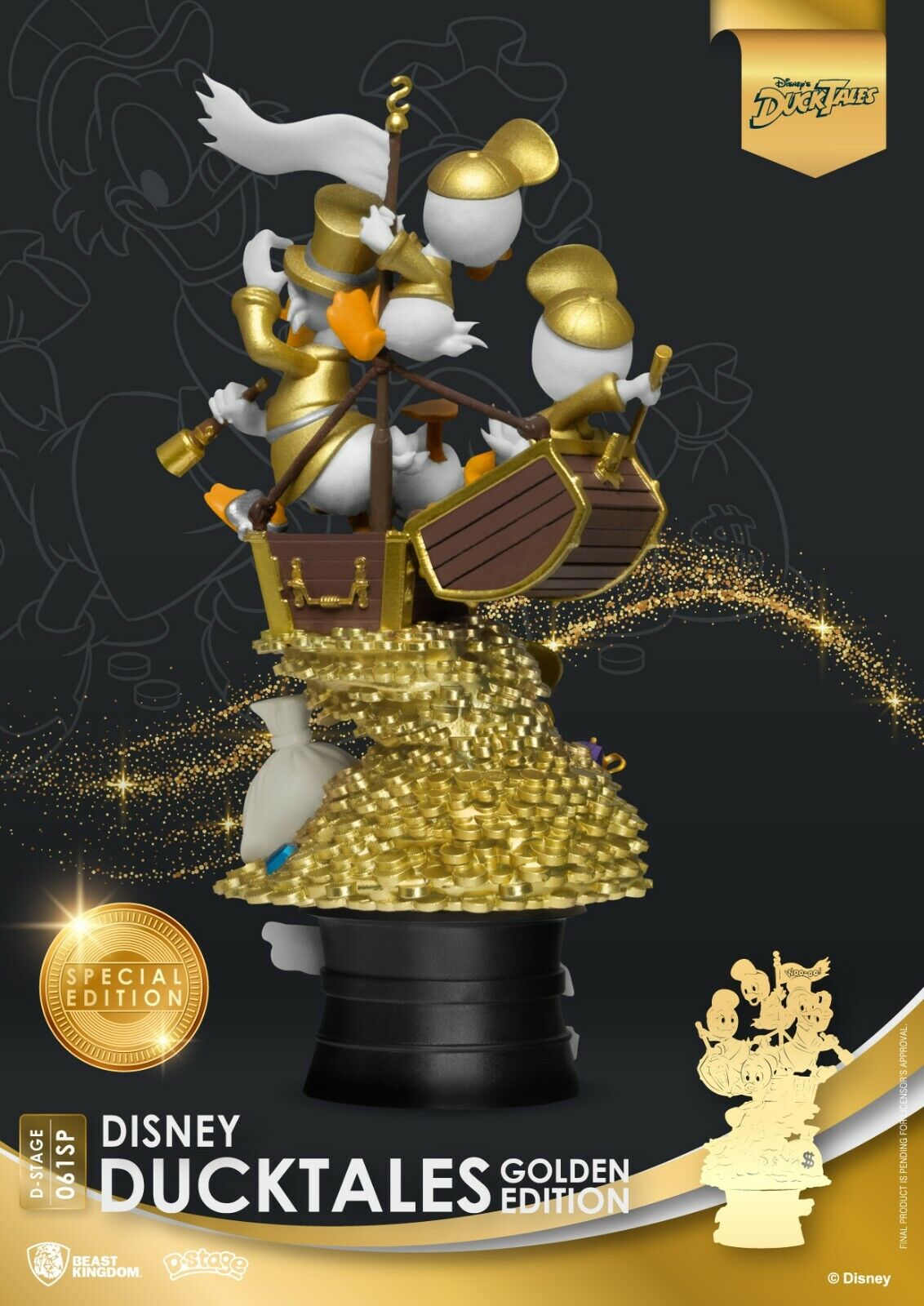 Beast Kingdom D Stage Ducktales Golden Edition Diorama NEW