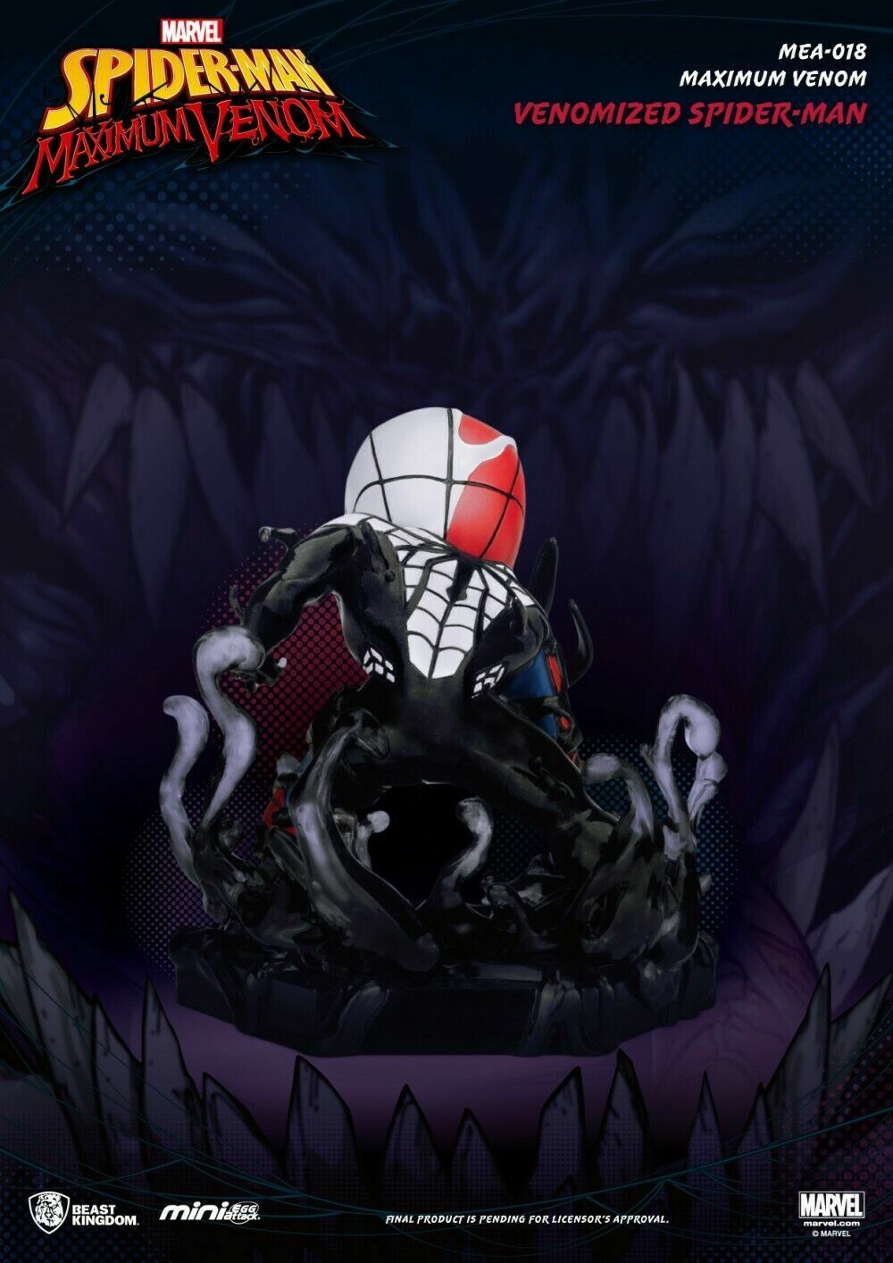 Maximum Venom:Venomized Spider-Man Mini Egg Attack Action Figure - Beast Kingdom