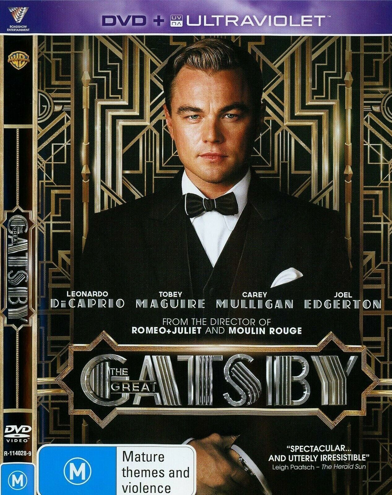 The Great Gatsby DVD+ UV (Region 4)  Leonardo DiCaprio - NEW+SEALED