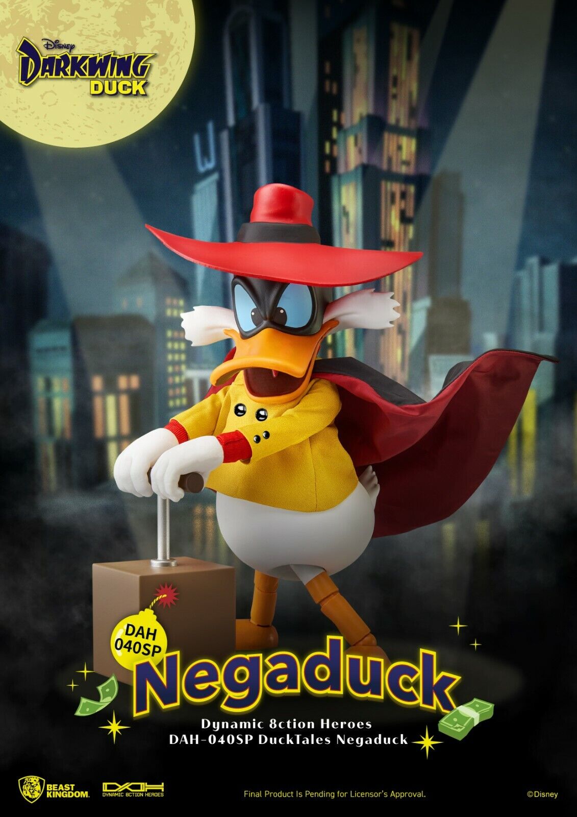 Beast Kingdom Dynamic Action Heroes Ducktales Negaduck - 16.5CM - NEW