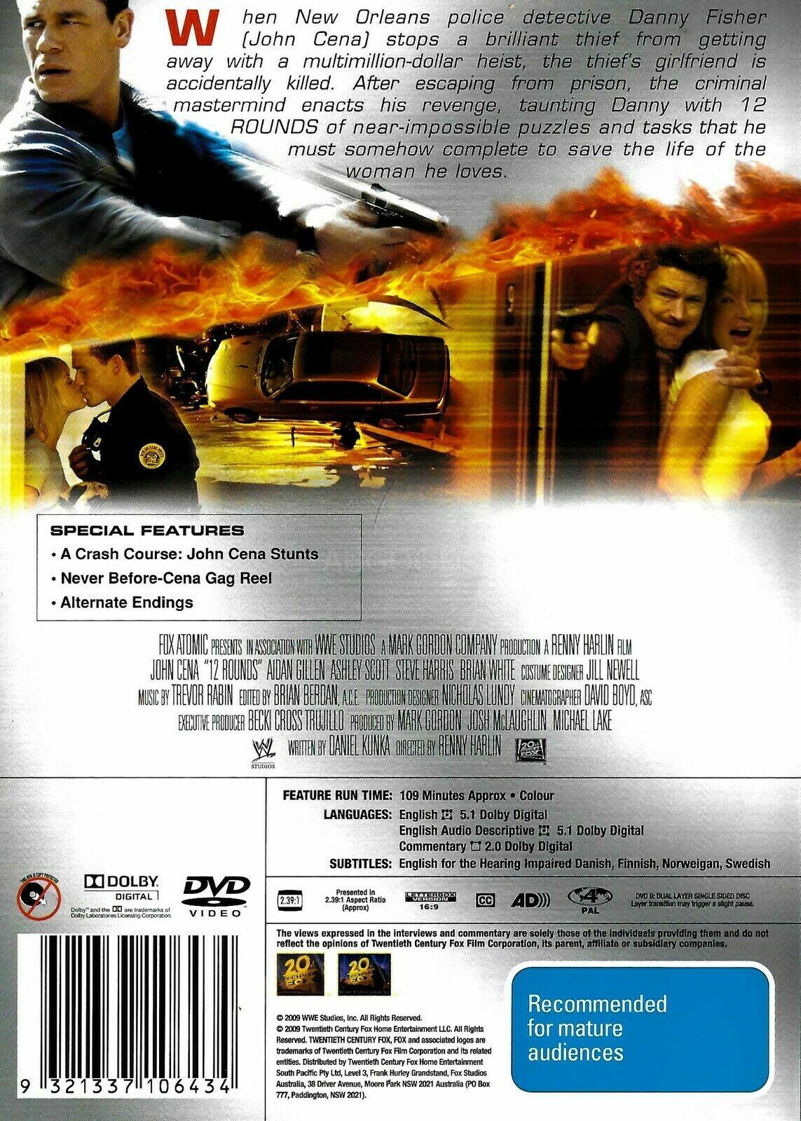 12 Rounds - RARE (DVD,2009) Region 4 - NEW+SEALED