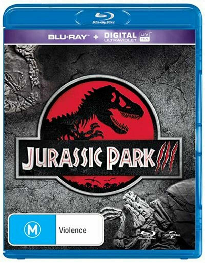 Jurassic Park III (Blu-ray +Digital UV) Region B - NEW+SEALED