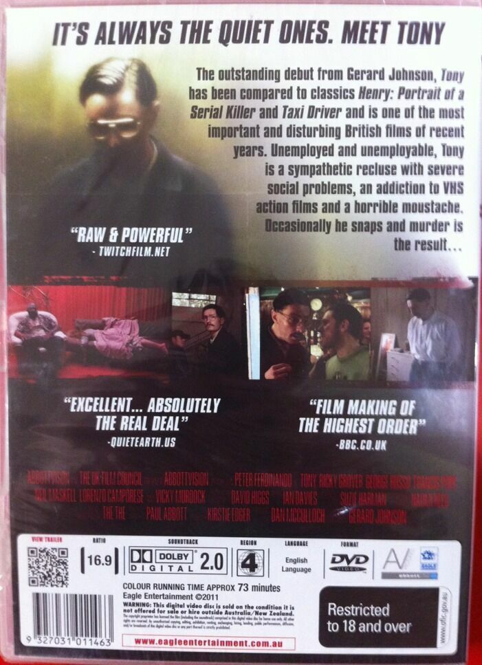 Tony London Serial Killer (DVD) THRILLER [Region 4] NEW+SEALED