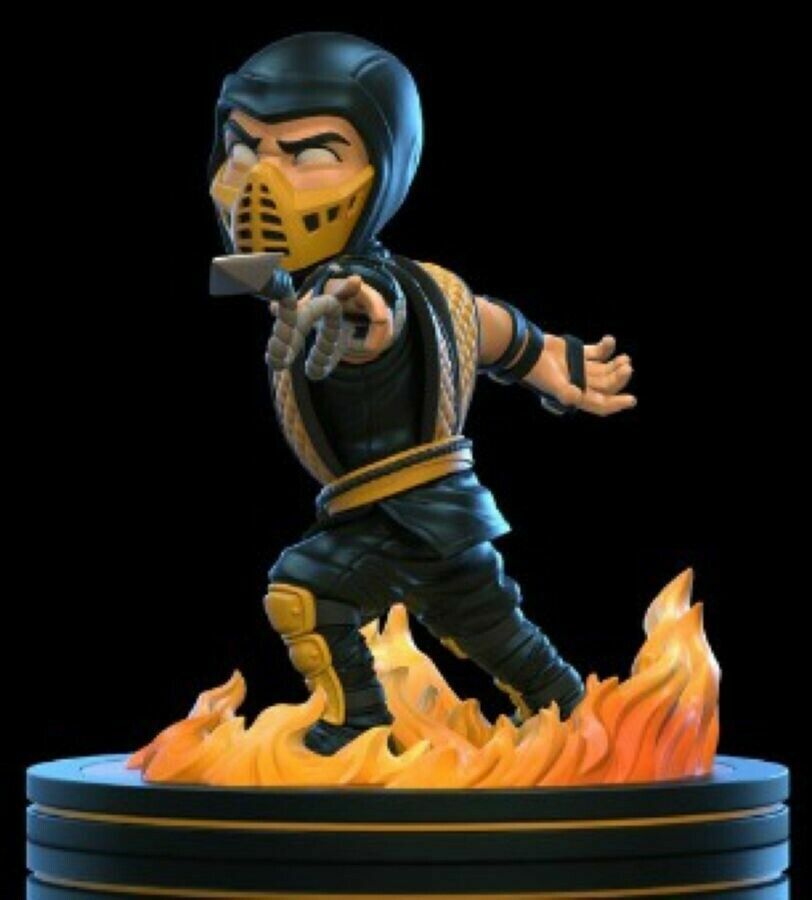 2 Set Mortal Kombat - Scorpion + Sub-Zero Q-Fig Action Figure BRAND NEW