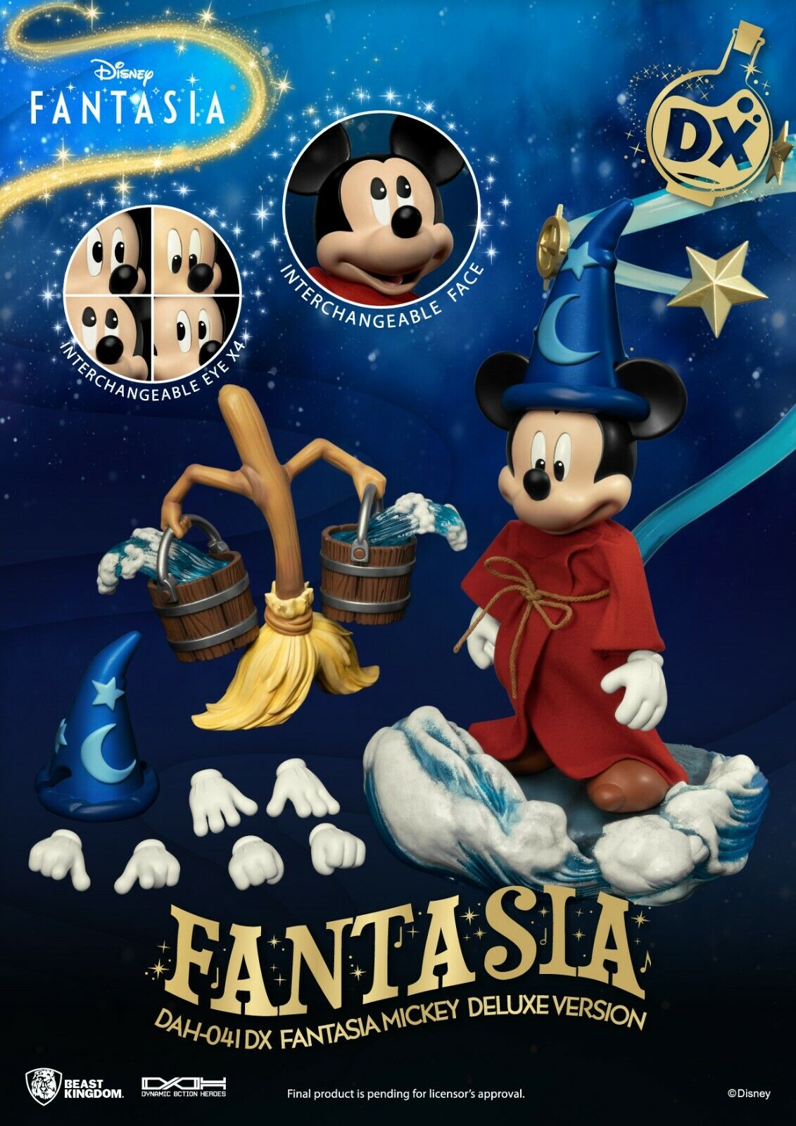 Dynamic Action Heroes Figure - Mickey Mouse Fantasia Deluxe Version - Beast King