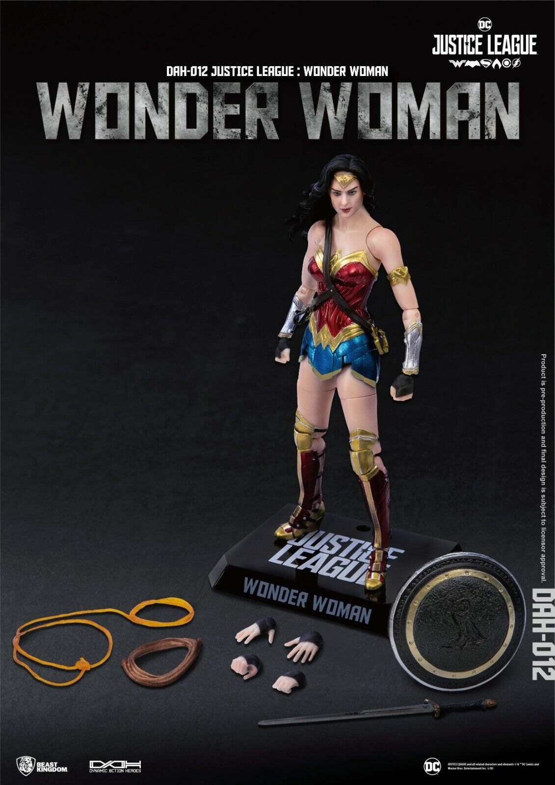 Beast KingdomDynamic Act-Heroes Justice League Wonder Woman 18.5cm7.30inches-NEW