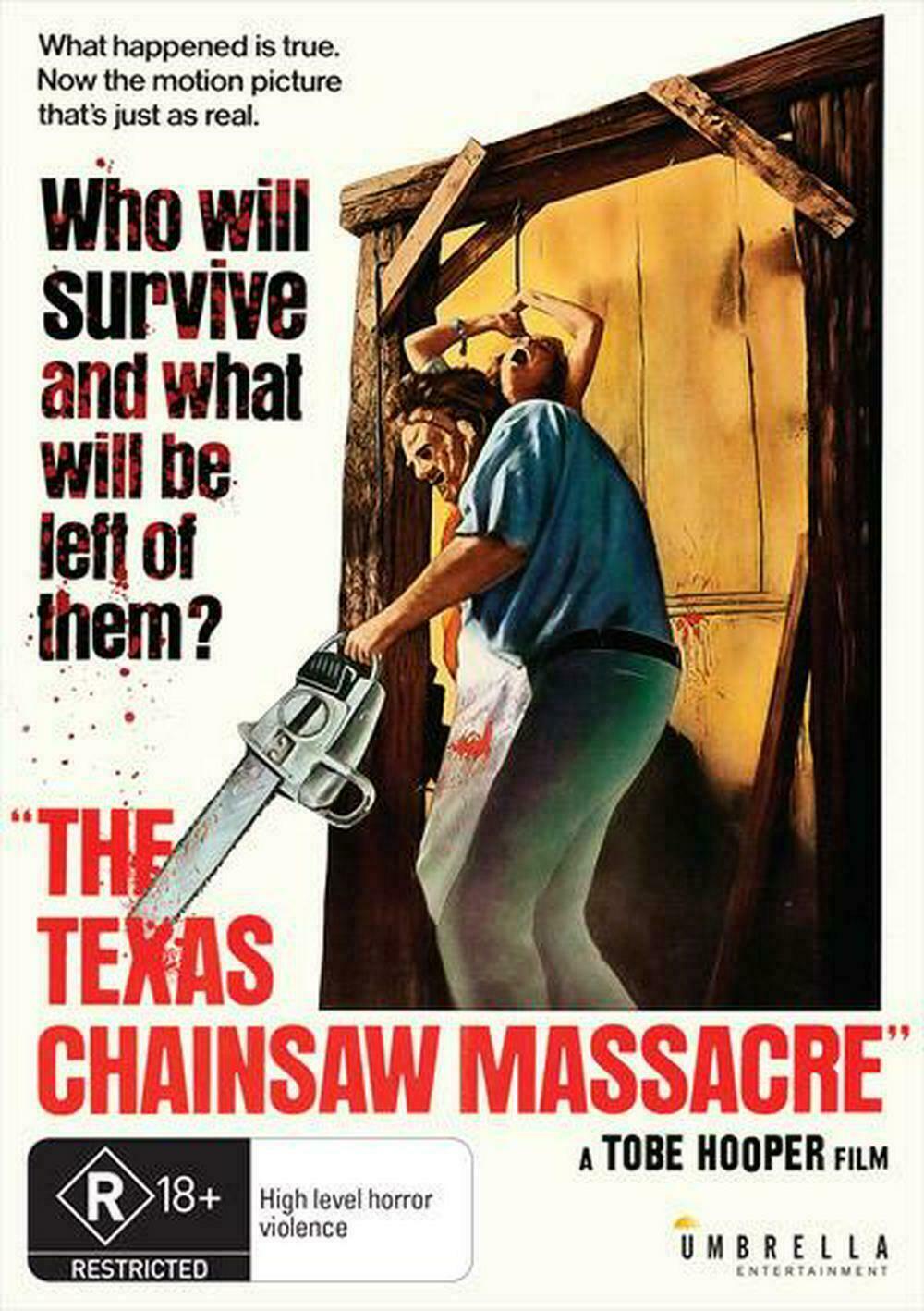 The Texas Chain Saw massacre (DVD,1974) 2019 [All Regions] NEW+SEALED