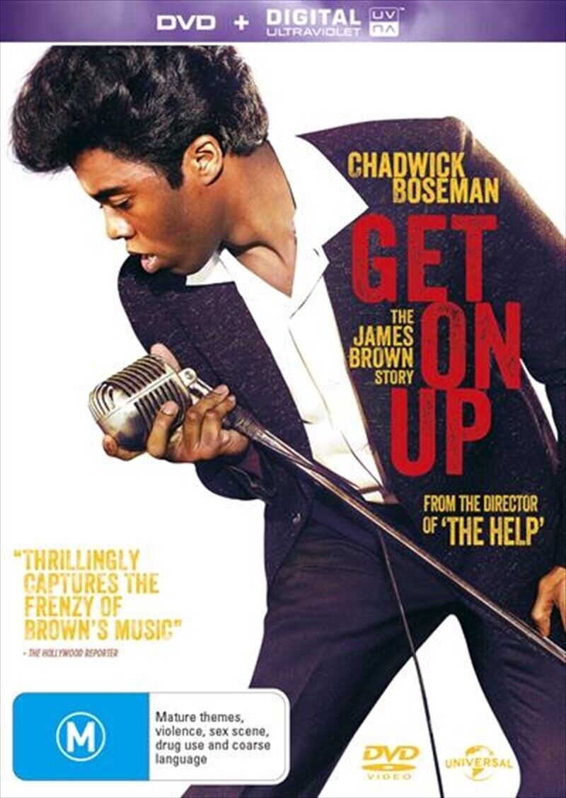 GET ON UP - The James Brown Story - (DVD,UV 2014)  - Region 2,4,&5 - NEW+SEALED 