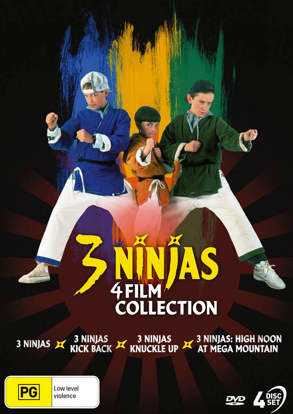 3 Ninjas - 4 Film Collection [DVD]  Kick Back / Knuckle Up / High Noon - NEW