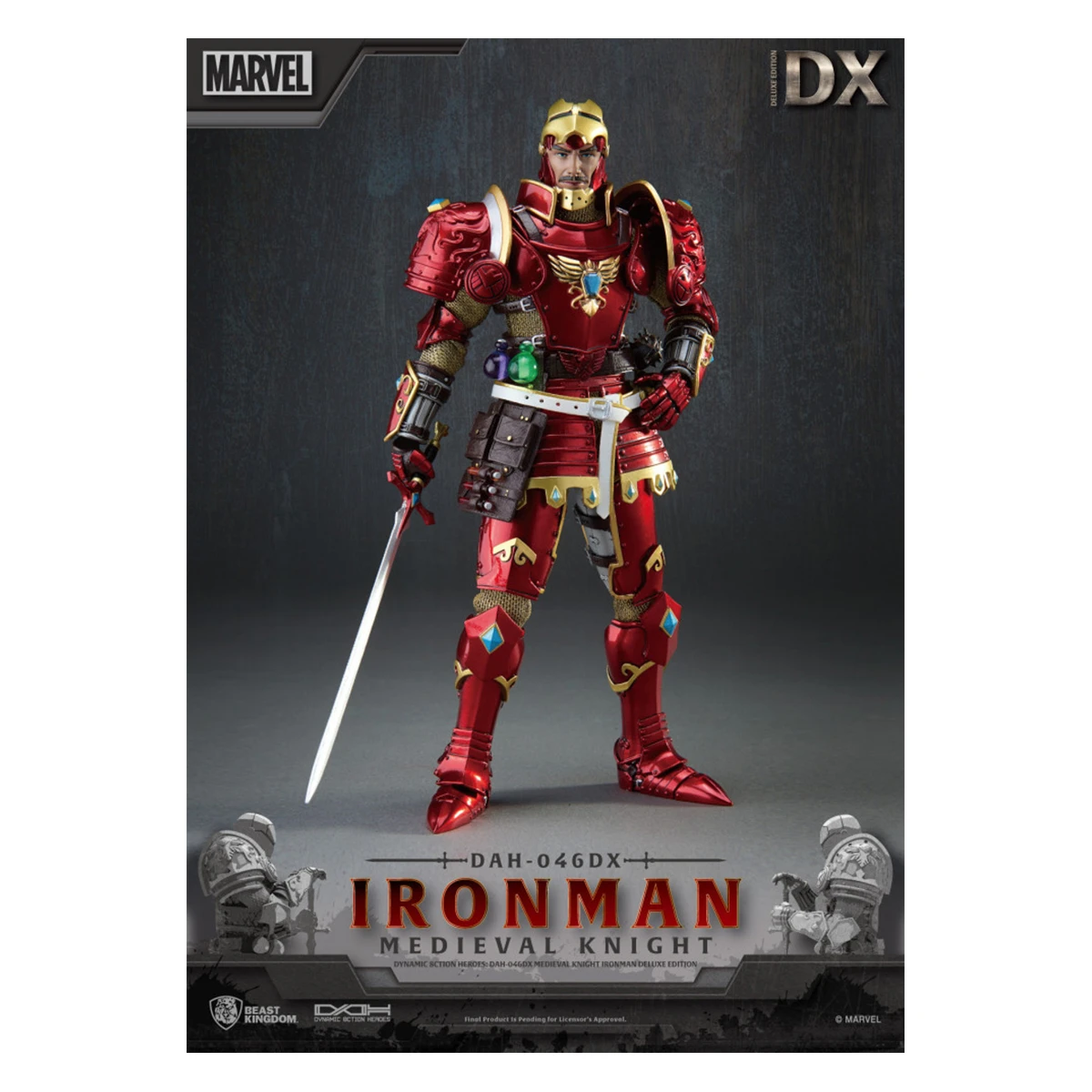 Beast Kingdom Dynamic Action Heroes Medieval Knight Iron Man Deluxe Version PRE-