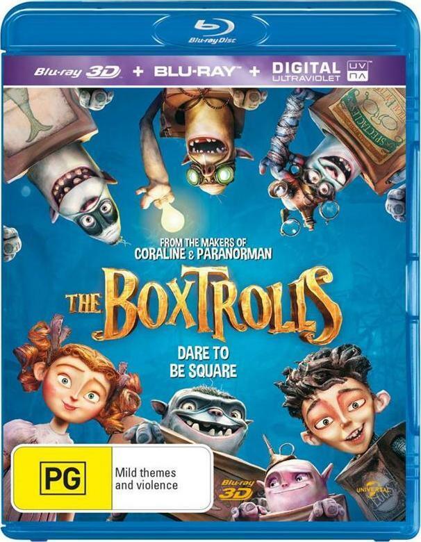 The Boxtrolls (Blu-ray 3D +Blu-ray+ Digital UV 2015) Region B - NEW+SEALED