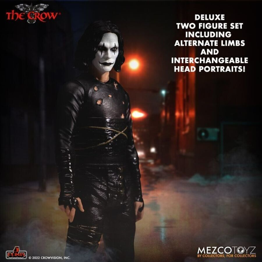 The Crow Eric Draven 5 Point Deluxe Mezco Figure Set [OE] - NEW